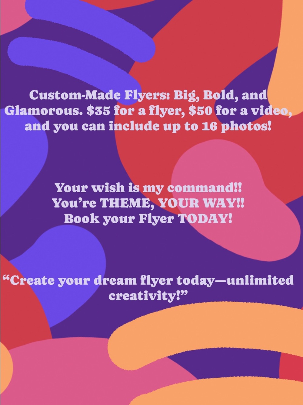 Custom Flyers w Video ($35start/$50w up to 16 pics and video and music) - Picture 3 of 16